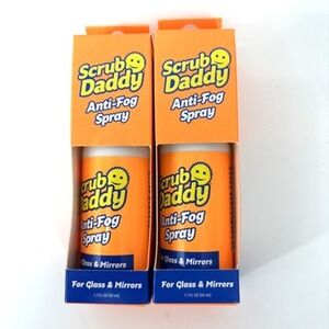 2X SCRUB DADDY ANTI-FOG SPRAY for Glass Mirrors Windshield 1.7 FL OZ Lot of 2